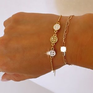 Smile adjustable gold bracelet